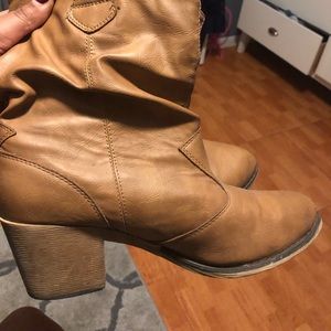 Tan booties